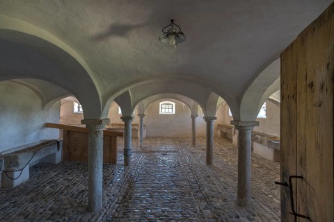 Horse stable in a historical farmhouse 18th century