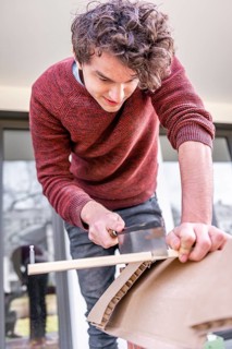 Young man doing DIY in his apartment