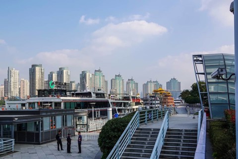 Boat pier on the Huangpu River