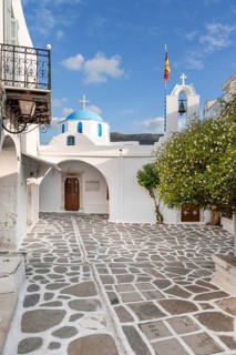 Church Î Î±Î¼Î¼Î­Î³Î¹ÏƒÏ„Ï‰Î½ Î¤Î±Î¾Î¹Î±ÏÏ‡ÏŽÎ½ Blue and White Greek Orthodox Church Î™ÎµÏÏŒÏ‚ ÎÎ±ÏŒÏ‚ Î–Ï‰Î¿Î´ÏŒÏ‡Î¿Ï… Î Î·Î³Î®Ï‚