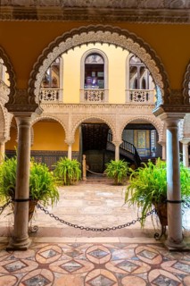 Courtyard with Roman mosaic