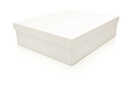 White box with lid isolated on a white background