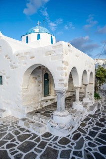 Blue and White Greek Orthodox Church Agios Nikolaos
