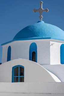 Blue and White Greek Orthodox Church Agios Nikolaos