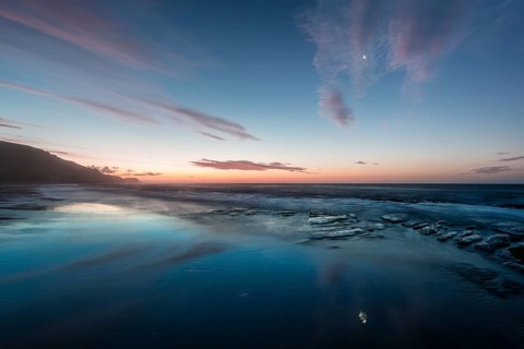 Sunset at the ocean