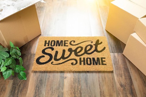 Home sweet home welcome mat