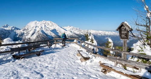 Young woman on viewing platform at Jenner