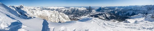 Alpspitz summit with summit cross