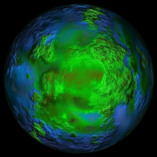 Digitally created high resolution image of planet Uranus