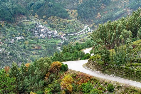 Amazing old village with schist houses