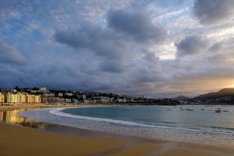 Abendstimmung an der Bucht La Concha