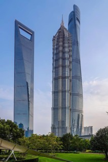 The tallest skyscrapers in the Pudong Special Economic Zone: Shanghai World Financial Center