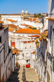 Cityscape of Campo Maior with Saint John the Baptist church