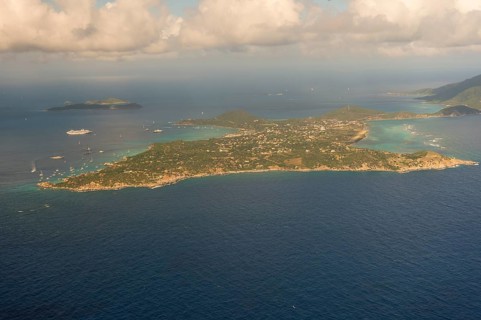 Aerial of Virgin Gorda