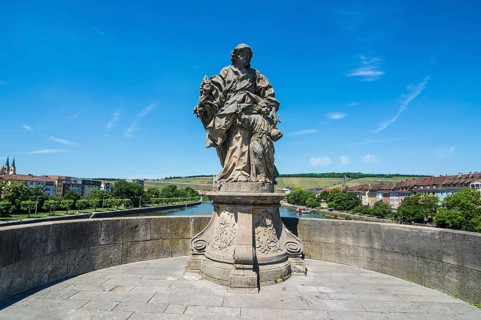 Wuerzburg's Old Main Bridge (Alte Mainbruecke) over the Main