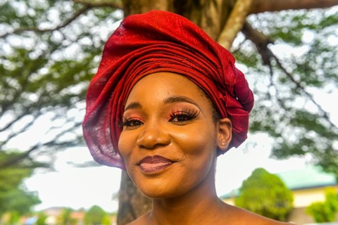 Beautiful dressed local nigerian woman