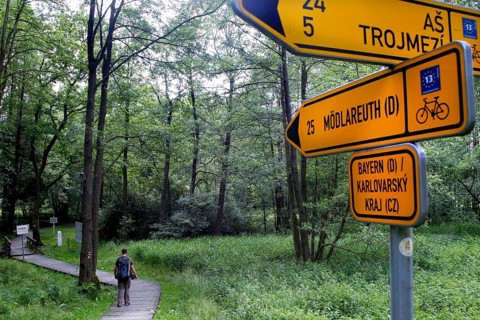 Signpost in the border triangle