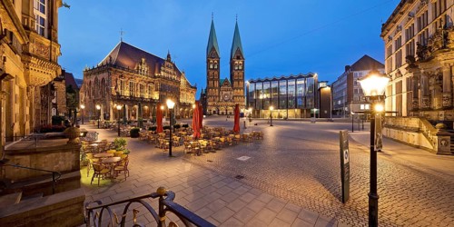 Market with town hall