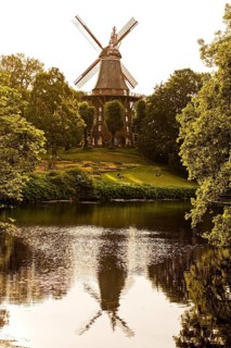 Windmill Herdentorswallmuehle in the Bremer Wallanlagen