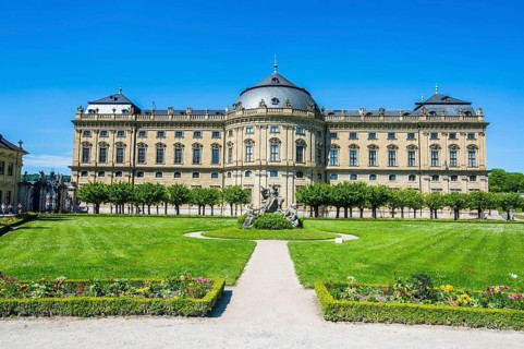 The Baroque gardens in the Wuerzburg Residence