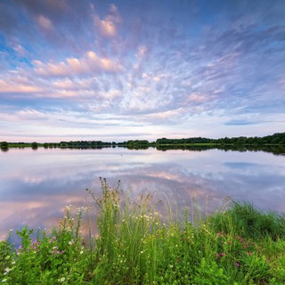 New pond in the Plothen pond area near Morgenrot