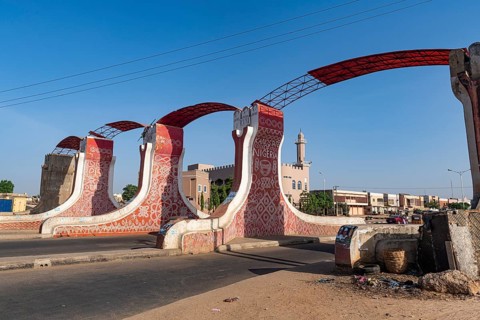 Restored gate in the old town of Kano