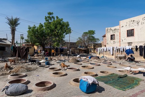 Dyeing pits