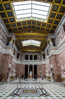 Interior of the Neo-classical Walhalla hall of fame on the Danube. Bavaria