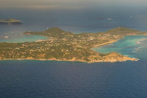 Aerial of Virgin Gorda