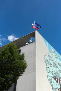 Flag of Slovakia and the European Flag