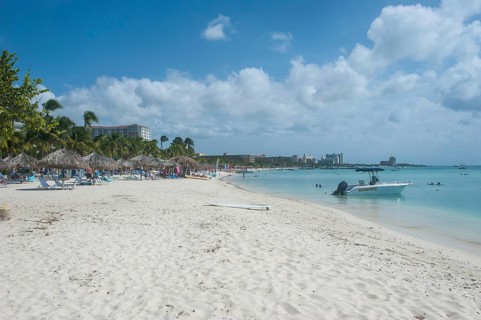 Turquoise water and white sand Arashi beach