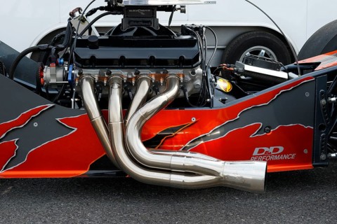 Nitro fuel engine of a race car