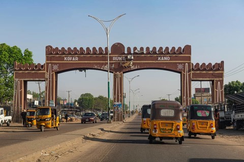 Restored gate in the old town of Kano