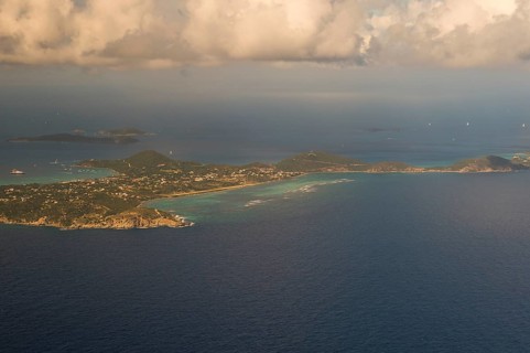 Aerial of Virgin Gorda