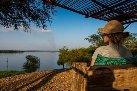 Tourist overlooking the Nile