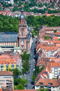 Overlook over Wuerzburg from Fortress Marienberg