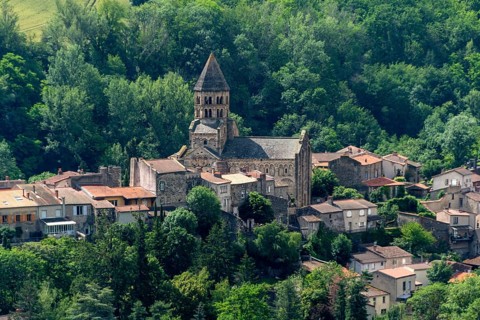 View of the Romanesque Notre-Dame de Saint-Saturnin church