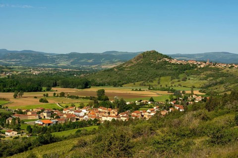 View of the villages of Orsonnette and Nonette near the town of Issoire