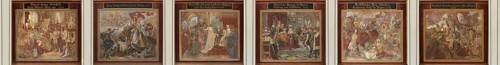 Six of sixteen murals: The Wittelsbach Cycle