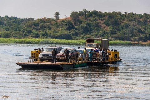 Ferry over the Nile in the Murchison Falls National Park