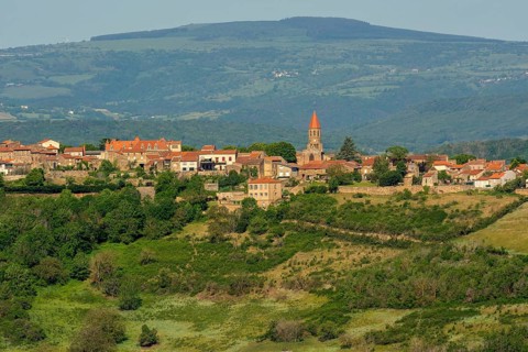 View of the village of Nonette near the town of Issoire