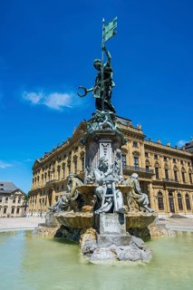 Fountain before the Wuerzburg Residence