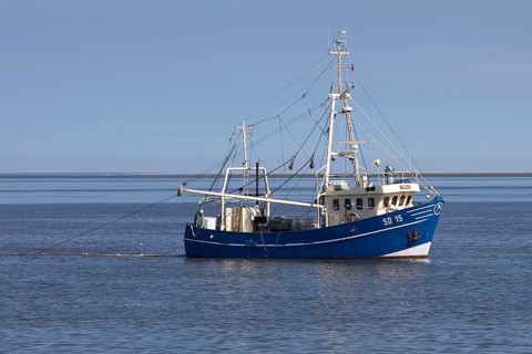 Crab cutter in the North Sea off Buesum