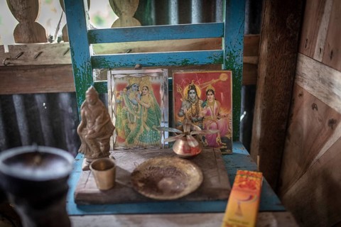Prayer pictures with Hindu goddesses