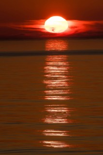 Beautiful sunset in Kola Bay