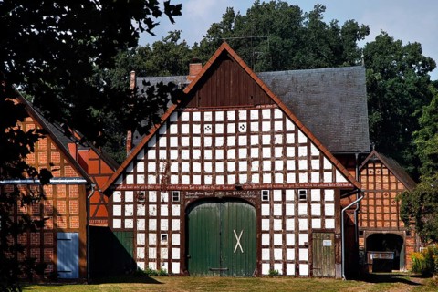 Half-timbered building