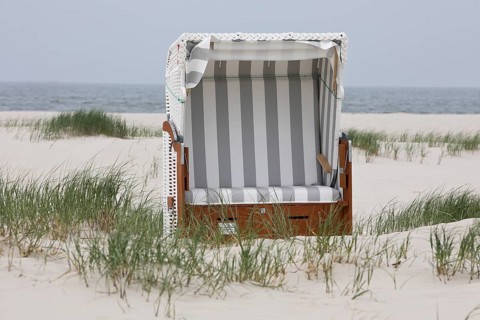 Beach chair at the beach