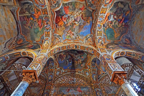 Magnificent ceiling paintings of the Chiesa di Santa Maria dell'Ammiraglio