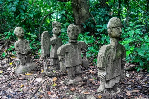 Voodoo scultpures in the Unesco site Osun-Osogbo Sacred Grove