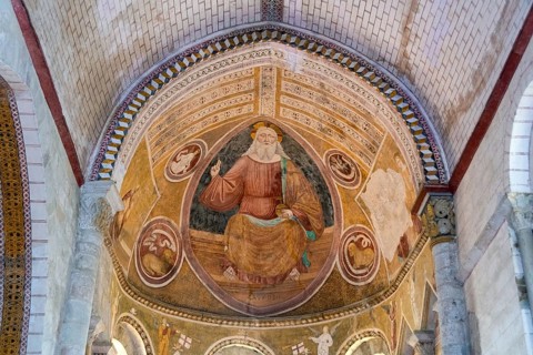 Mural paintings of Saint-Pierre de Chateloy church in the commune of Herisson